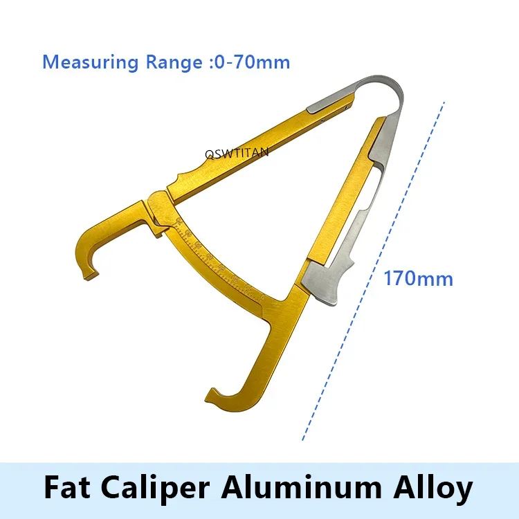 Stainless Steel /Aluminum Alloy Fat caliper skin pleat thickness gauge 0-70mm body fat Measuring clip Tool