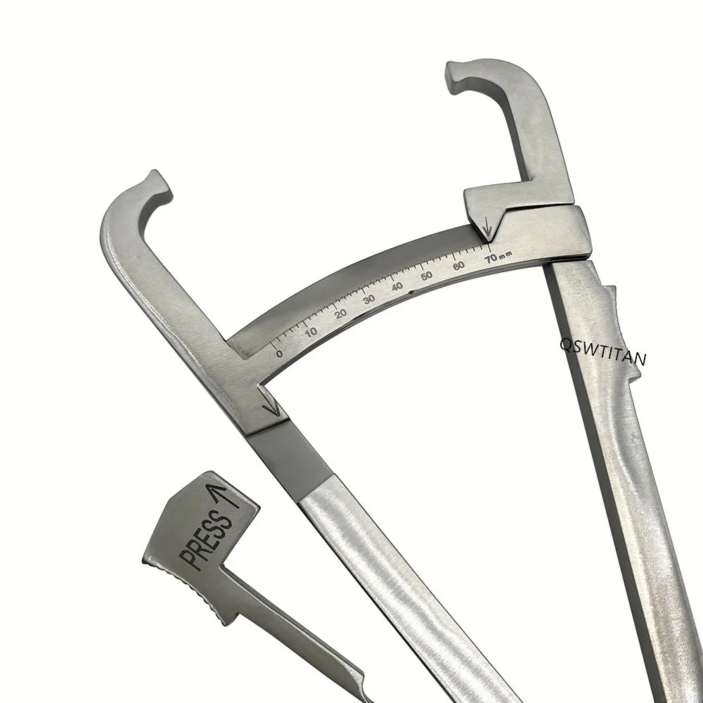 Stainless Steel /Aluminum Alloy Fat caliper skin pleat thickness gauge 0-70mm body fat Measuring clip Tool