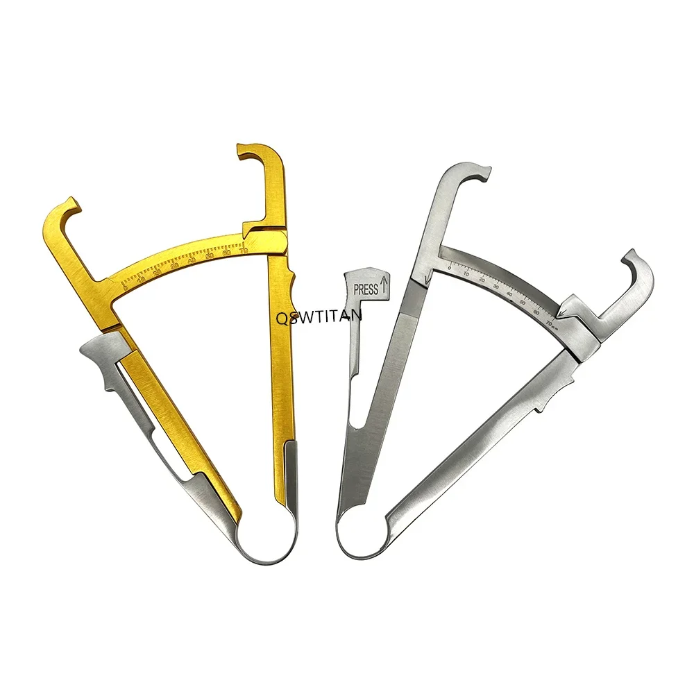 Stainless Steel /Aluminum Alloy Fat caliper skin pleat thickness gauge 0-70mm body fat Measuring clip Tool
