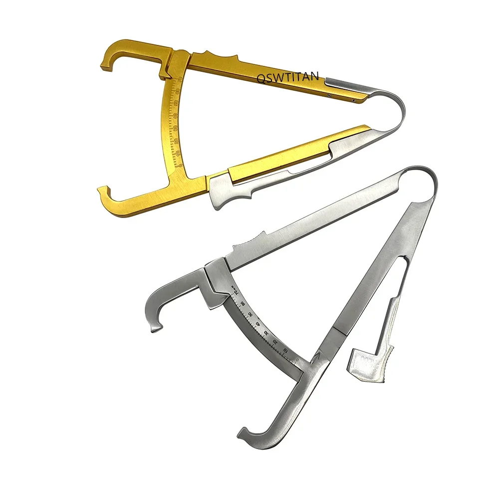 Stainless Steel /Aluminum Alloy Fat caliper skin pleat thickness gauge 0-70mm body fat Measuring clip Tool
