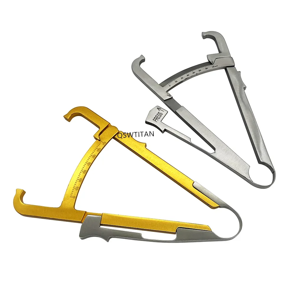 Stainless Steel /Aluminum Alloy Fat caliper skin pleat thickness gauge 0-70mm body fat Measuring clip Tool