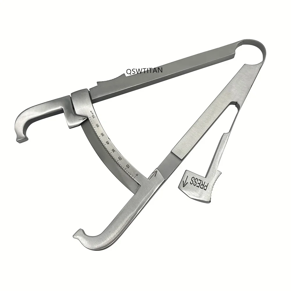 Stainless Steel /Aluminum Alloy Fat caliper skin pleat thickness gauge 0-70mm body fat Measuring clip Tool