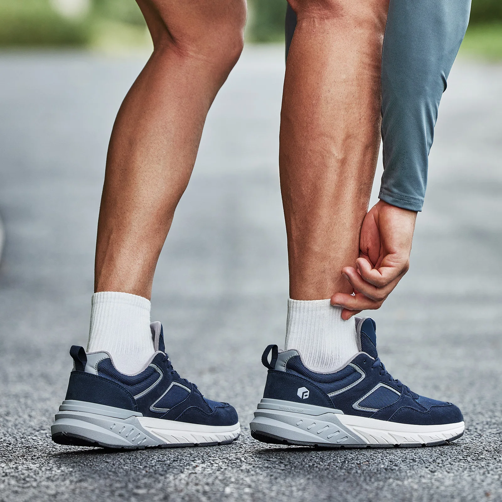 FitVille Wide Design Sneakers Men Shoes Sport Mesh Trainers Lightweight Baskets Femme Running Shoes Outdoor Athletic Shoes Men