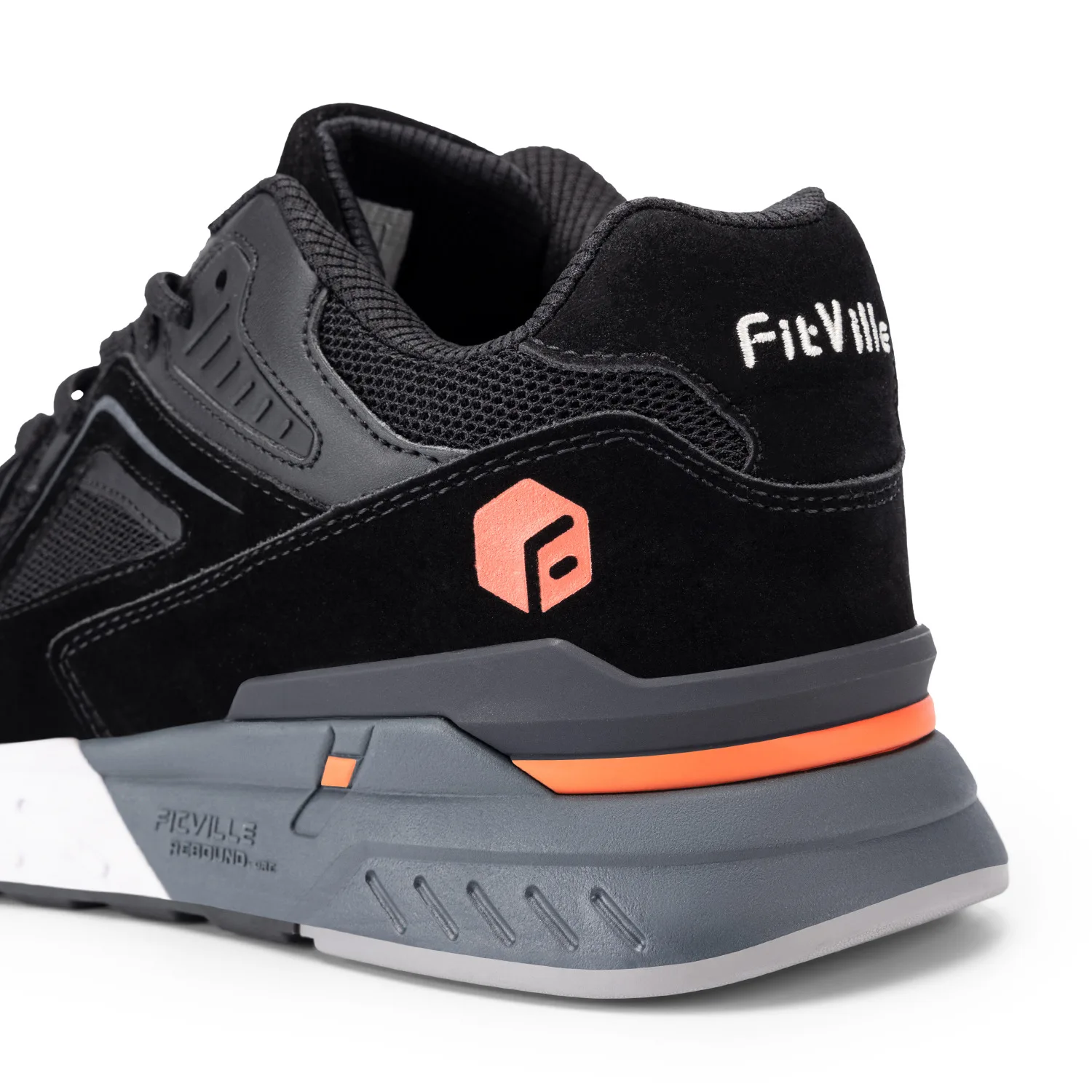 FitVille Men's Walking Shoes Extra Wide Lightweight Sneakers for Flat Feet Arch Fit Heel Pain Relief Non-Slip Running Shoes