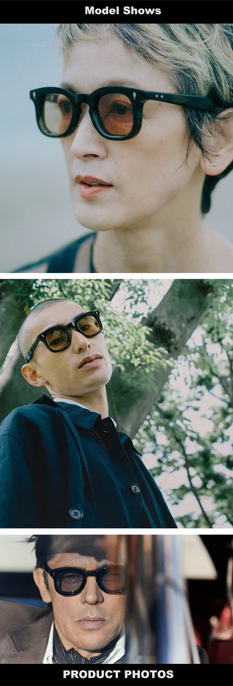 Top Quality Handmade Acetate Round Sunglasses Men Women Classic Sunglasses Outdoor UV400 Protection Glasses Custom Logo Lenses