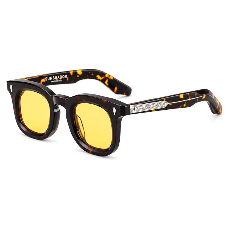 Top Quality Handmade Acetate Round Sunglasses Men Women Classic Sunglasses Outdoor UV400 Protection Glasses Custom Logo Lenses