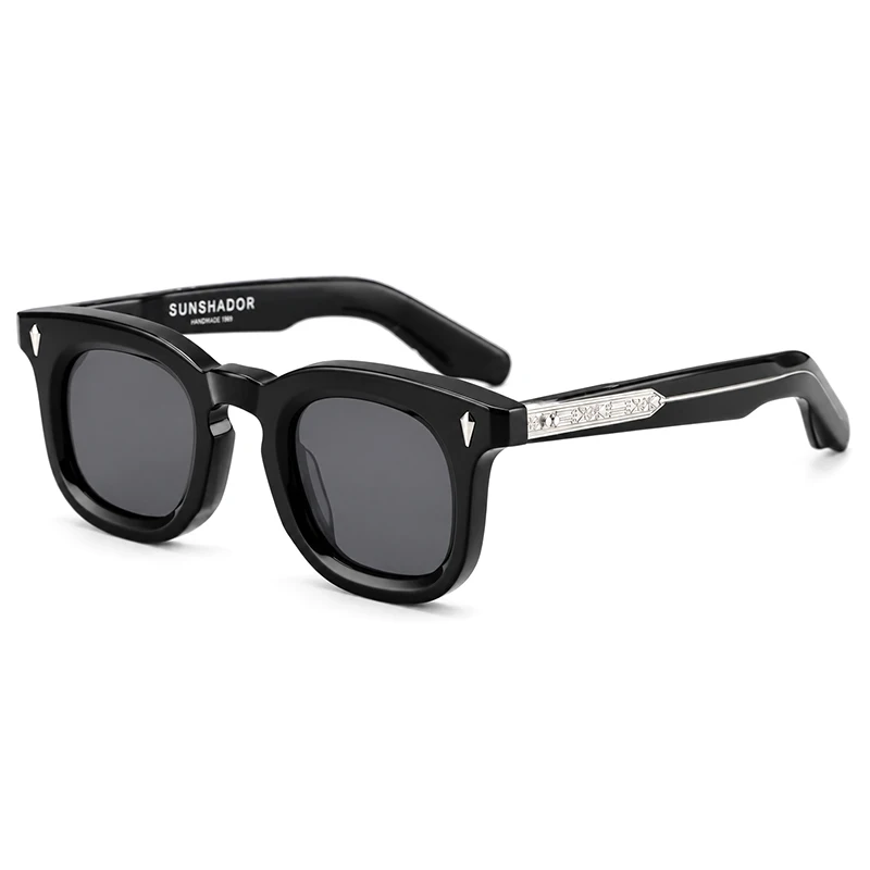 Top Quality Handmade Acetate Round Sunglasses Men Women Classic Sunglasses Outdoor UV400 Protection Glasses Custom Logo Lenses