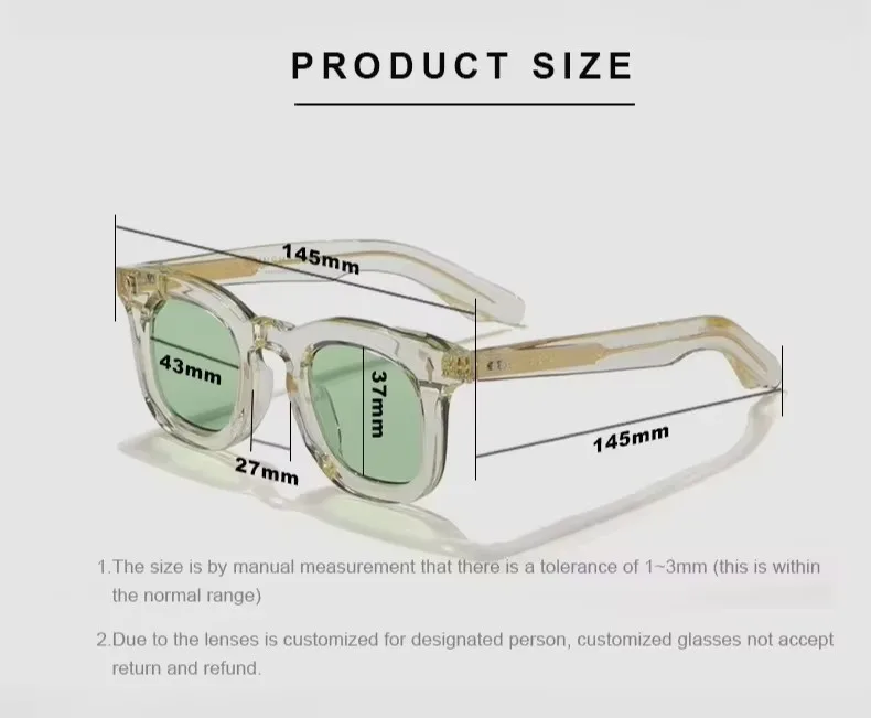 Top Quality Handmade Acetate Round Sunglasses Men Women Classic Sunglasses Outdoor UV400 Protection Glasses Custom Logo Lenses