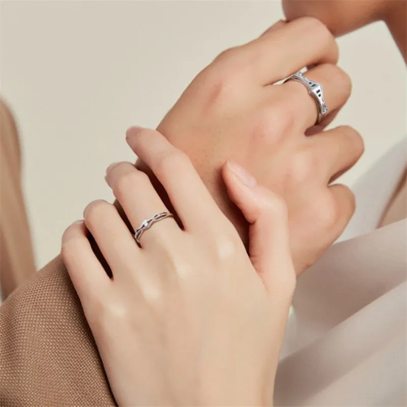 Trumium 100% 925 Silver Princess and Knight Couple Rings for Women Men Promise Love Matching Ring Gifts for Girlfriend Boyfriend