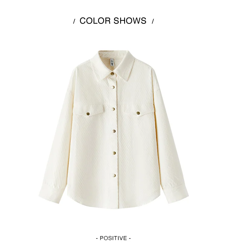 Semir Long Sleeve Shirt Women Mid-Length Diamond Pattern Cotton 2025 New Spring Oversize Top for Casual and Chic Looks