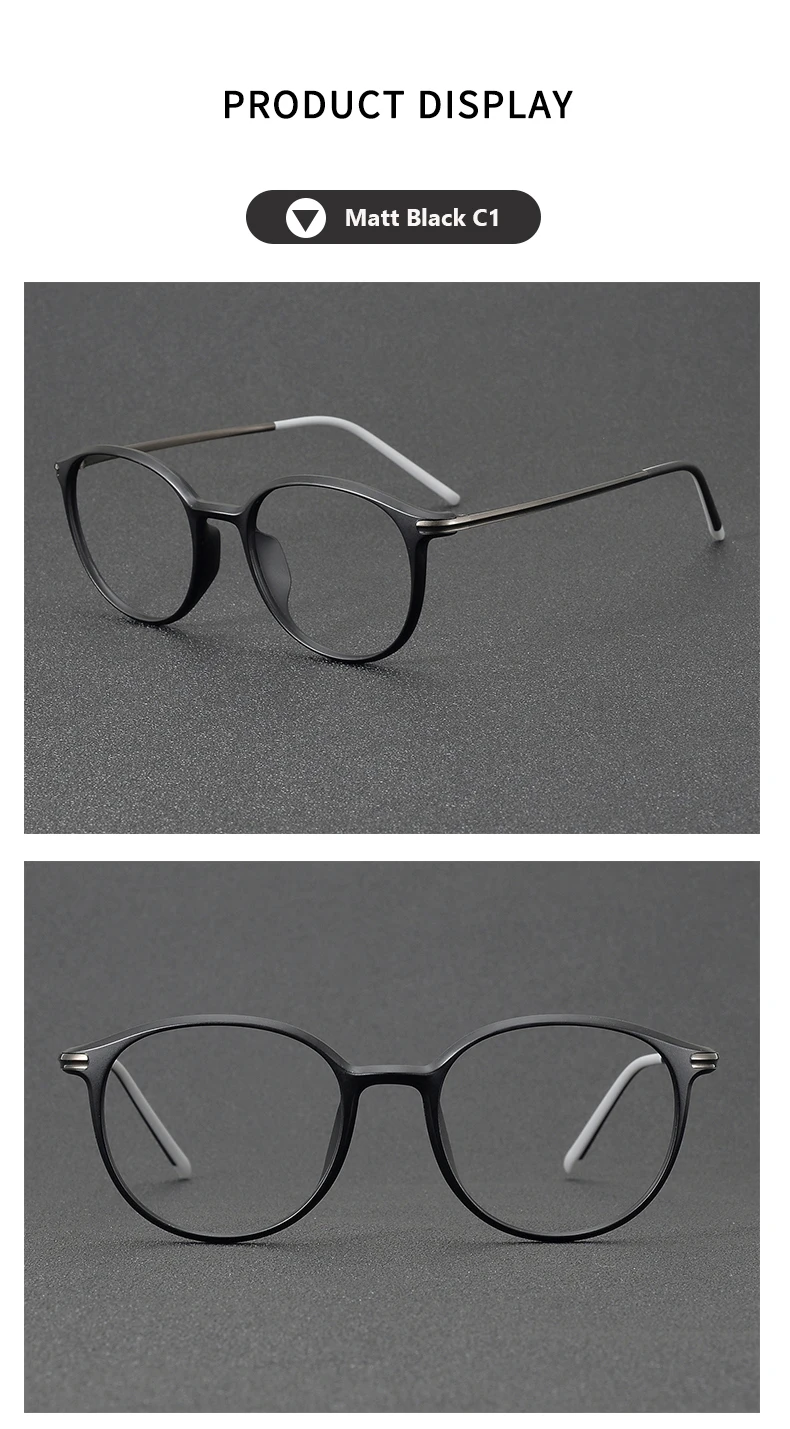 2025 Acetate Titanium Glasses Frame for Men Women Brand Design Retro Vintage Round Eyeglasses frames High Quality male Eyewear