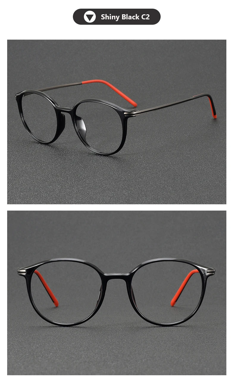 2025 Acetate Titanium Glasses Frame for Men Women Brand Design Retro Vintage Round Eyeglasses frames High Quality male Eyewear