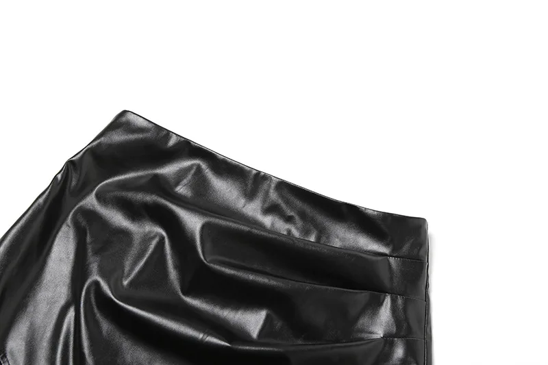 AltGoth Harajuku Cyber Punk Skirt Women Dark Academia Gothic Streetwear New Fashion Y2k Irregular Pu Patchwork High Waist Skirt