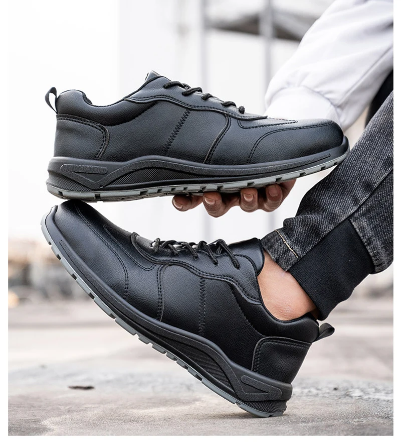 Male Steel Toe Cap Safety Shoes Waterproof Work Shoes Indestructible Work Sneakers Men Shoes Anti-puncture Security Footwear