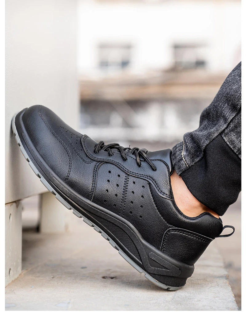 Male Steel Toe Cap Safety Shoes Waterproof Work Shoes Indestructible Work Sneakers Men Shoes Anti-puncture Security Footwear