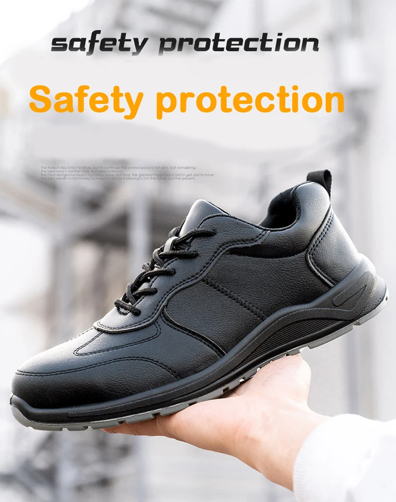 Male Steel Toe Cap Safety Shoes Waterproof Work Shoes Indestructible Work Sneakers Men Shoes Anti-puncture Security Footwear