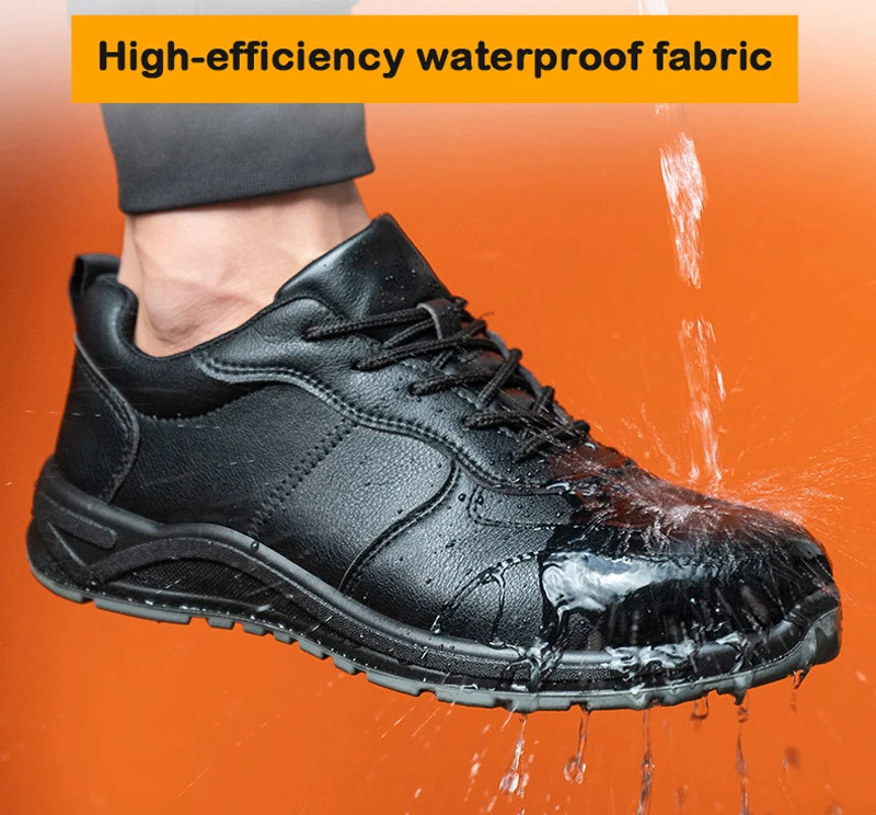 Male Steel Toe Cap Safety Shoes Waterproof Work Shoes Indestructible Work Sneakers Men Shoes Anti-puncture Security Footwear