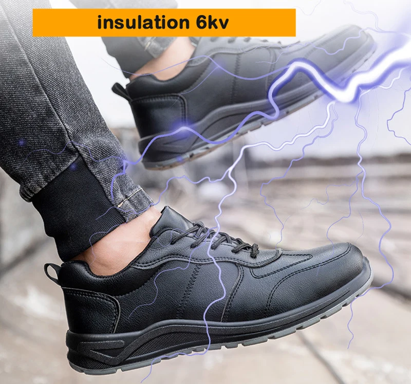 Male Steel Toe Cap Safety Shoes Waterproof Work Shoes Indestructible Work Sneakers Men Shoes Anti-puncture Security Footwear