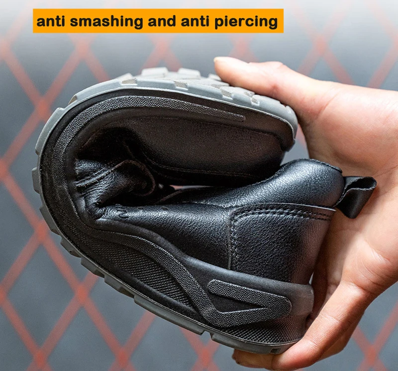 Male Steel Toe Cap Safety Shoes Waterproof Work Shoes Indestructible Work Sneakers Men Shoes Anti-puncture Security Footwear