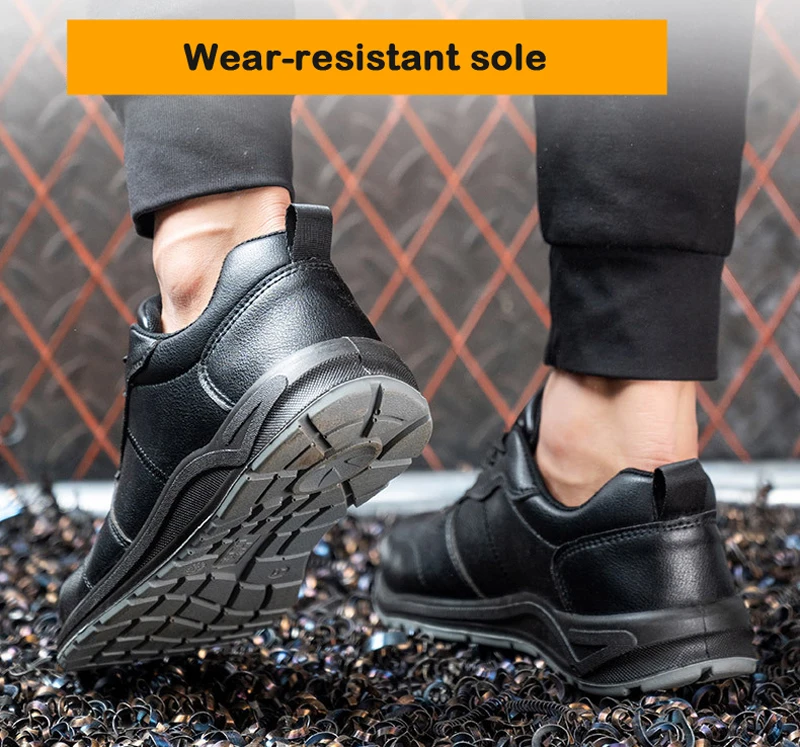 Male Steel Toe Cap Safety Shoes Waterproof Work Shoes Indestructible Work Sneakers Men Shoes Anti-puncture Security Footwear