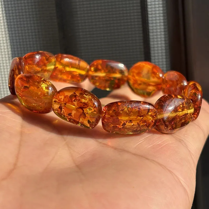 2026 New Natural Amber Bracelets for Women Trendy 100% Genuine Irregular Original Piebald Top Quality Baltic Real Fine Jewelry