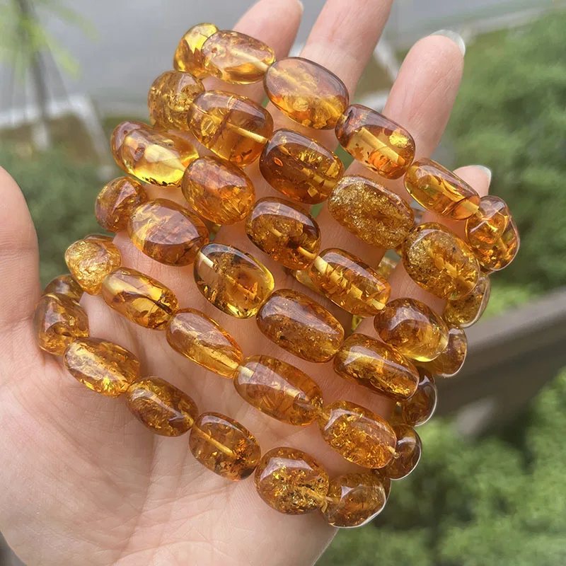 2026 New Natural Amber Bracelets for Women Trendy 100% Genuine Irregular Original Piebald Top Quality Baltic Real Fine Jewelry