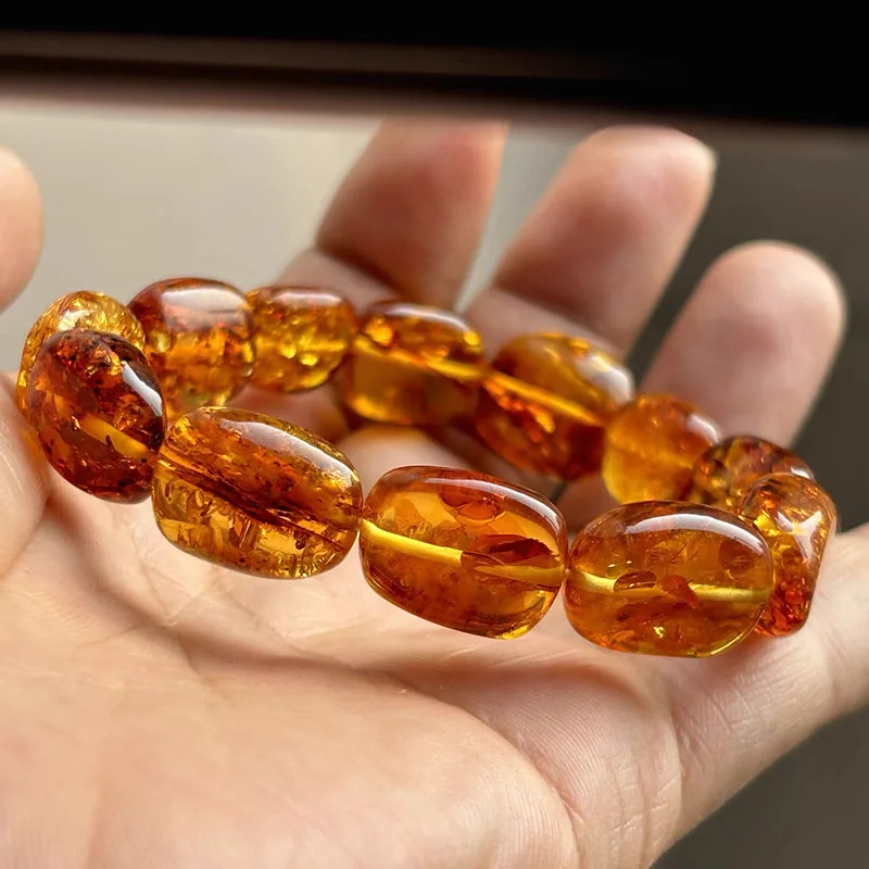 2026 New Natural Amber Bracelets for Women Trendy 100% Genuine Irregular Original Piebald Top Quality Baltic Real Fine Jewelry