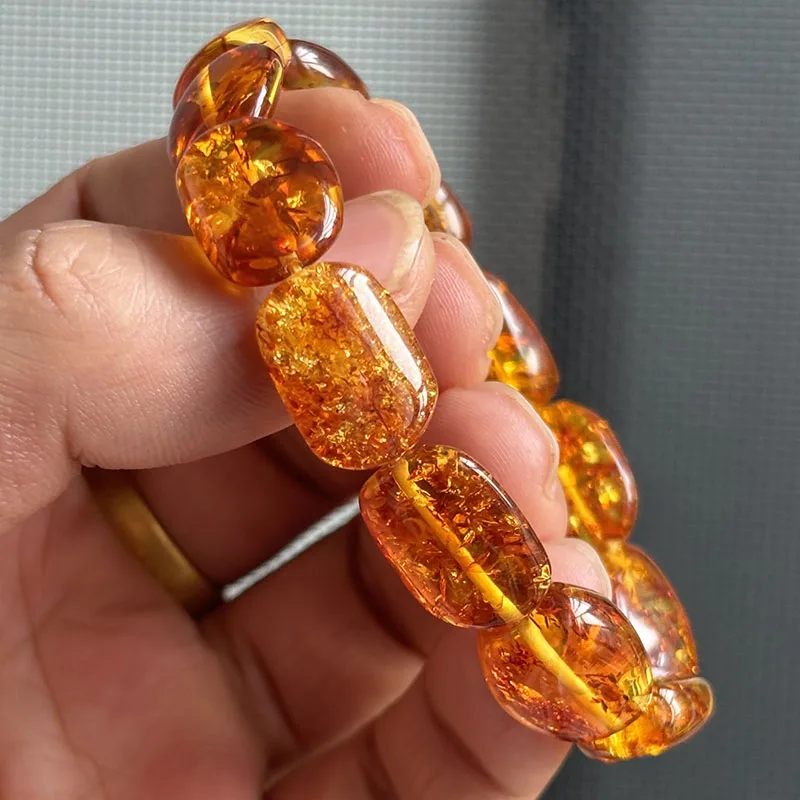 2026 New Natural Amber Bracelets for Women Trendy 100% Genuine Irregular Original Piebald Top Quality Baltic Real Fine Jewelry