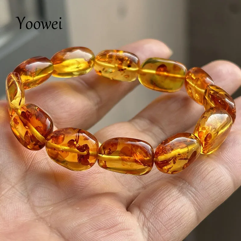 2026 New Natural Amber Bracelets for Women Trendy 100% Genuine Irregular Original Piebald Top Quality Baltic Real Fine Jewelry