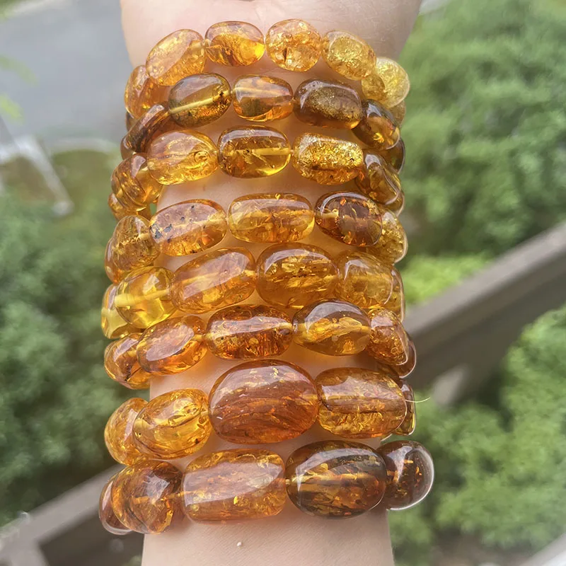 2026 New Natural Amber Bracelets for Women Trendy 100% Genuine Irregular Original Piebald Top Quality Baltic Real Fine Jewelry