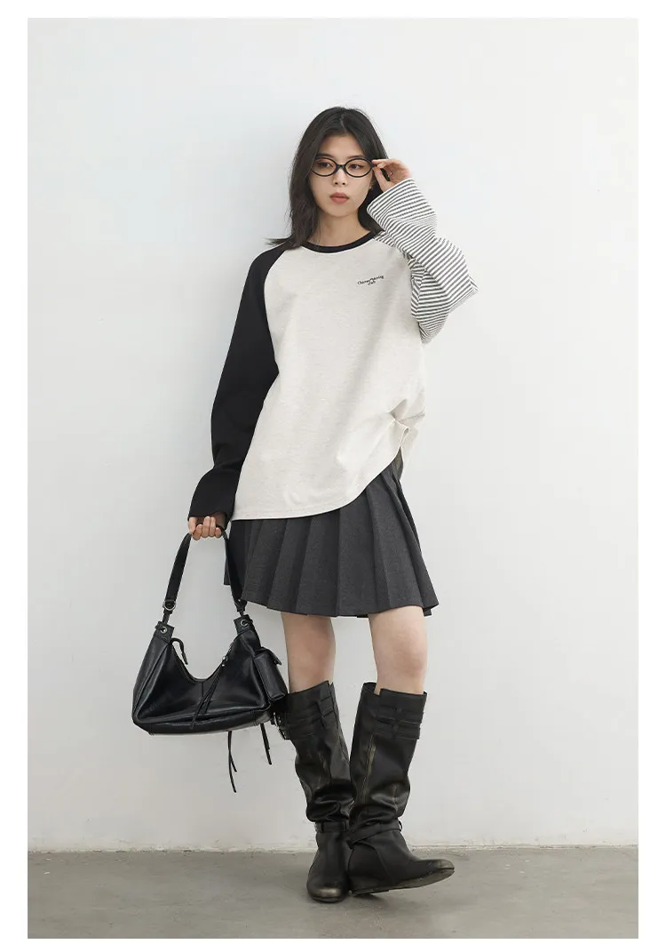 CHIC VEN New Fashion Women T-Shirts Loose Casual Long Sleeved O Neck Tees Bottom Female Top Pullover Coat Autumn Winter 2025