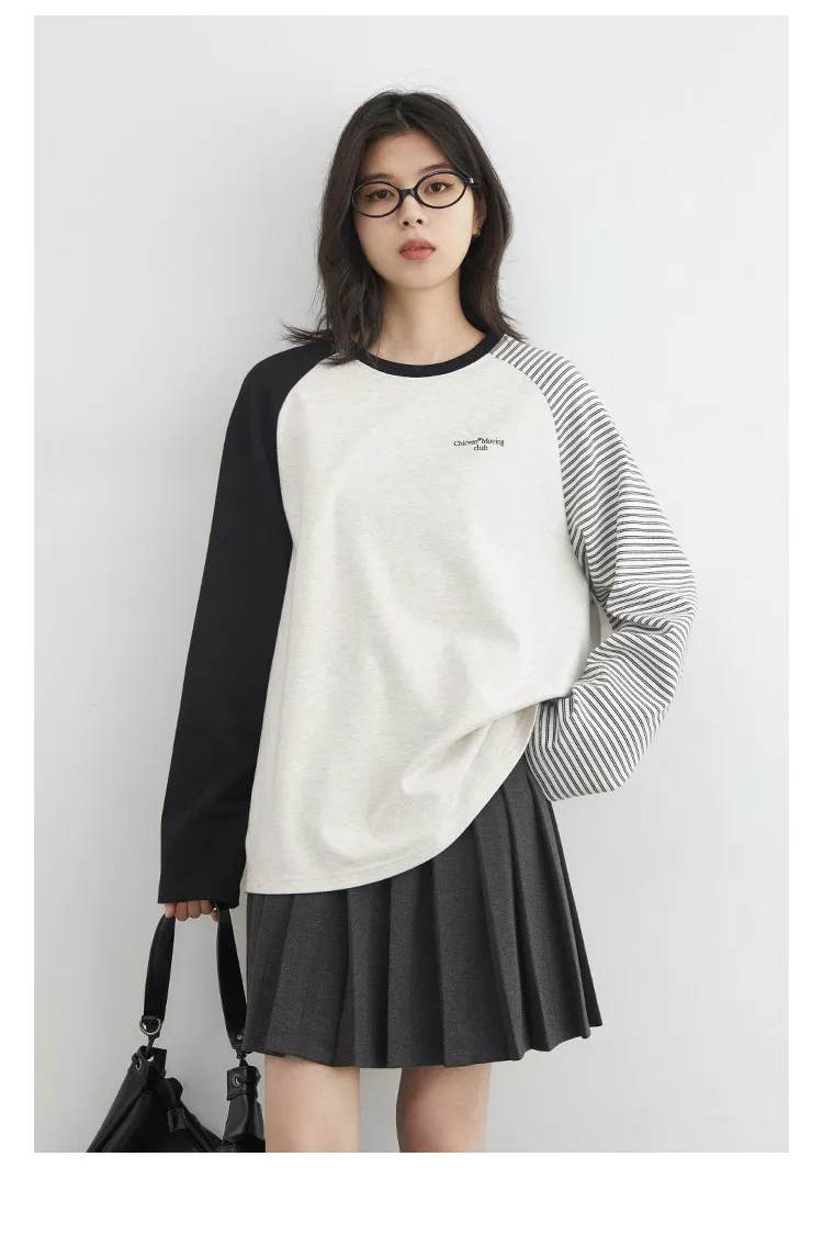 CHIC VEN New Fashion Women T-Shirts Loose Casual Long Sleeved O Neck Tees Bottom Female Top Pullover Coat Autumn Winter 2025