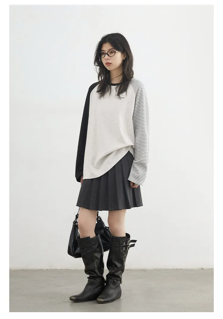 CHIC VEN New Fashion Women T-Shirts Loose Casual Long Sleeved O Neck Tees Bottom Female Top Pullover Coat Autumn Winter 2025