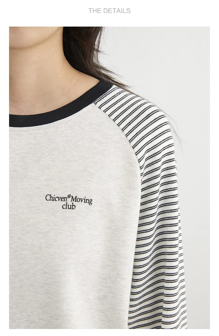 CHIC VEN New Fashion Women T-Shirts Loose Casual Long Sleeved O Neck Tees Bottom Female Top Pullover Coat Autumn Winter 2025
