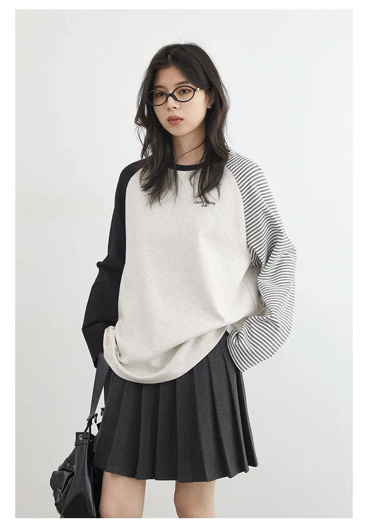 CHIC VEN New Fashion Women T-Shirts Loose Casual Long Sleeved O Neck Tees Bottom Female Top Pullover Coat Autumn Winter 2025