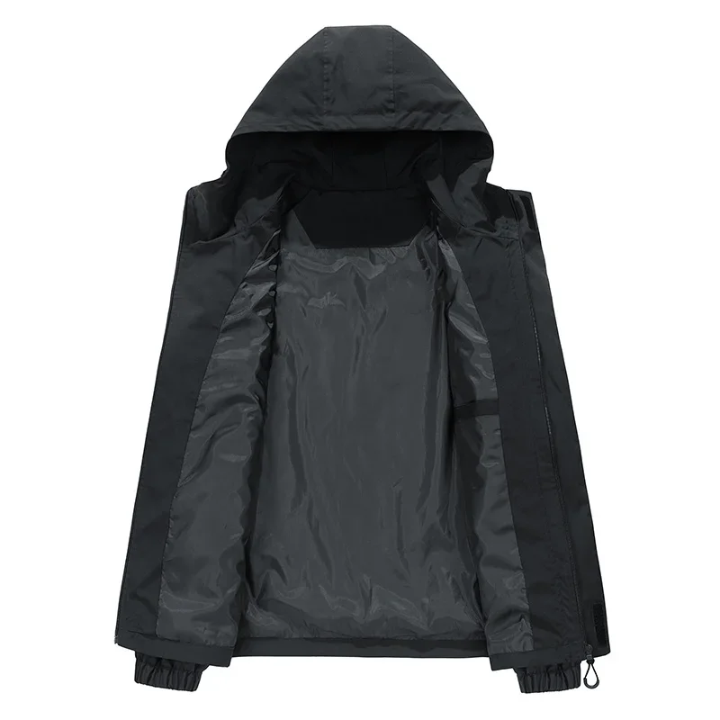 Big Size Mens Oversize Jacket Hooded Waterproof Windbreaker Male Plus Large Spring 8XL 120kg Coat Outwear Camping Fishing Hiking