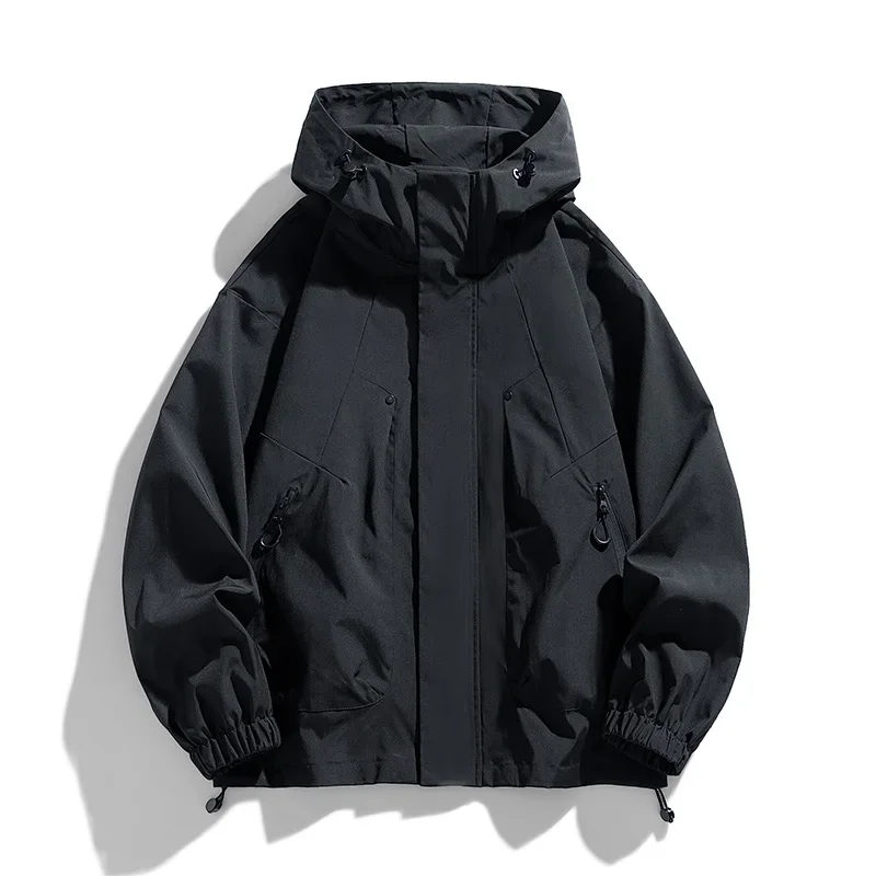 Big Size Mens Oversize Jacket Hooded Waterproof Windbreaker Male Plus Large Spring 8XL 120kg Coat Outwear Camping Fishing Hiking