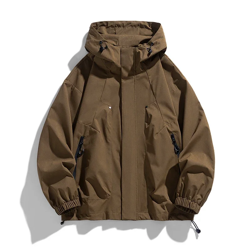 Big Size Mens Oversize Jacket Hooded Waterproof Windbreaker Male Plus Large Spring 8XL 120kg Coat Outwear Camping Fishing Hiking