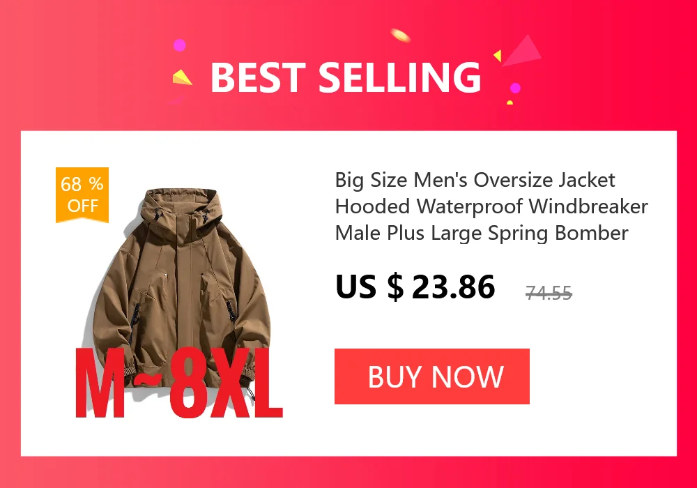 Big Size Mens Oversize Jacket Hooded Waterproof Windbreaker Male Plus Large Spring 8XL 120kg Coat Outwear Camping Fishing Hiking