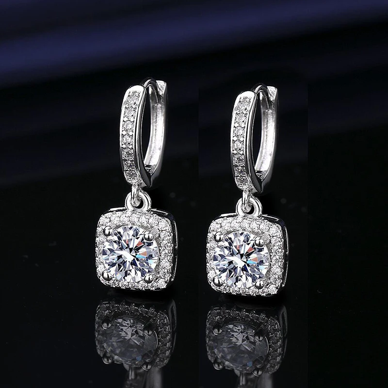 Moissanite Small Hoop Earrings Lab Diamond Hoop Huggies Earrings Sterling Silver Cartilage Earrings for Women Girls Teens
