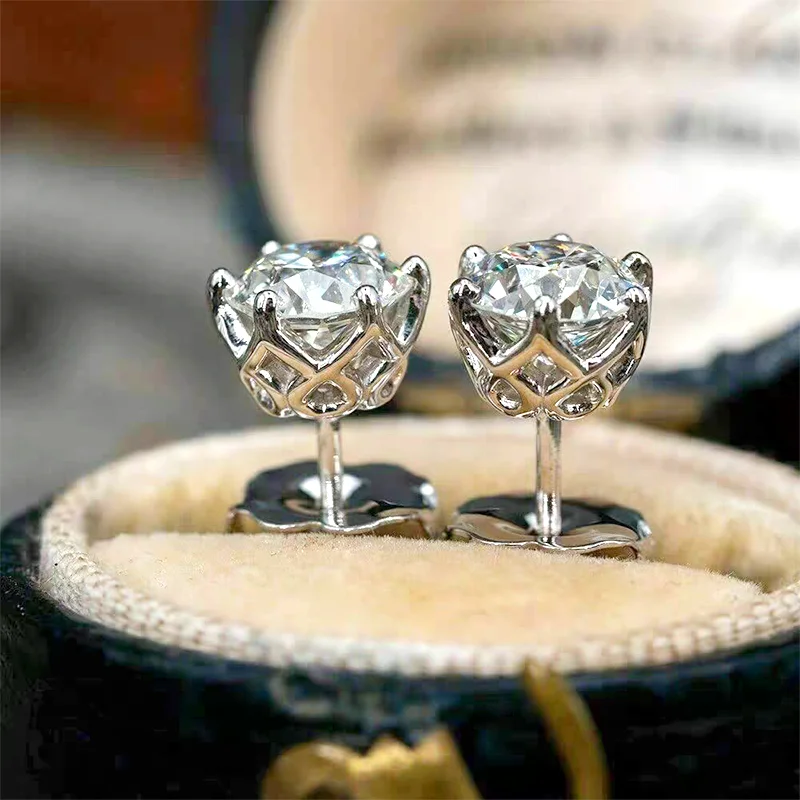 Moissanite Small Hoop Earrings Lab Diamond Hoop Huggies Earrings Sterling Silver Cartilage Earrings for Women Girls Teens