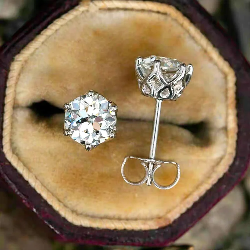 Moissanite Small Hoop Earrings Lab Diamond Hoop Huggies Earrings Sterling Silver Cartilage Earrings for Women Girls Teens