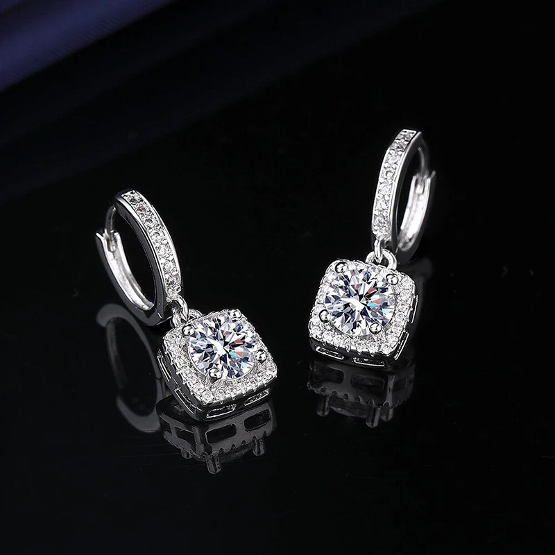 Moissanite Small Hoop Earrings Lab Diamond Hoop Huggies Earrings Sterling Silver Cartilage Earrings for Women Girls Teens