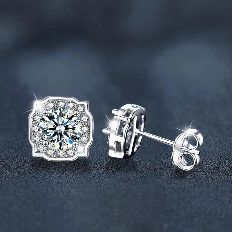 Moissanite Small Hoop Earrings Lab Diamond Hoop Huggies Earrings Sterling Silver Cartilage Earrings for Women Girls Teens