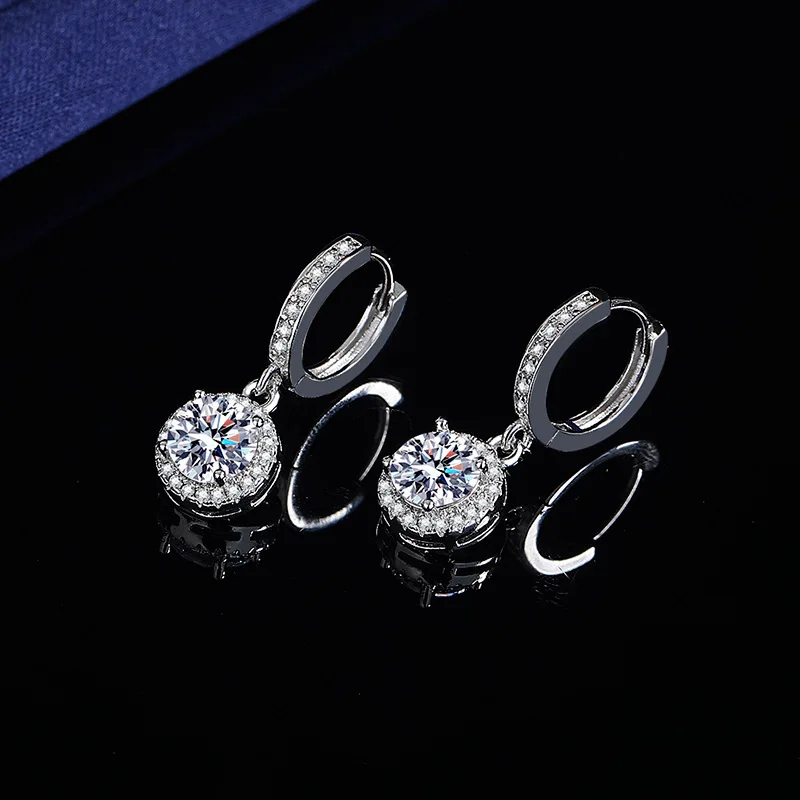 Moissanite Small Hoop Earrings Lab Diamond Hoop Huggies Earrings Sterling Silver Cartilage Earrings for Women Girls Teens