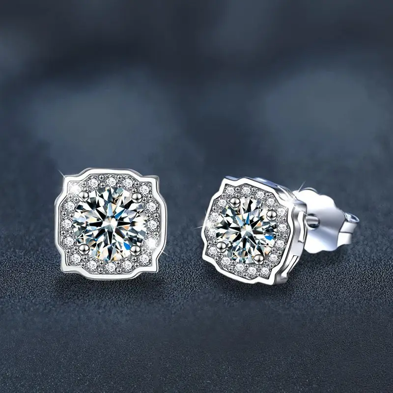 Moissanite Small Hoop Earrings Lab Diamond Hoop Huggies Earrings Sterling Silver Cartilage Earrings for Women Girls Teens