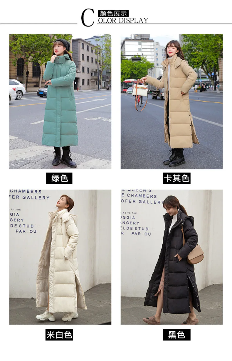 New Winter Women Cotton Coat Korean Loose Thicken Warm Lengthen Down Cotton Coat 2025 Women Hooded Long Parkas Plus Size Outwear