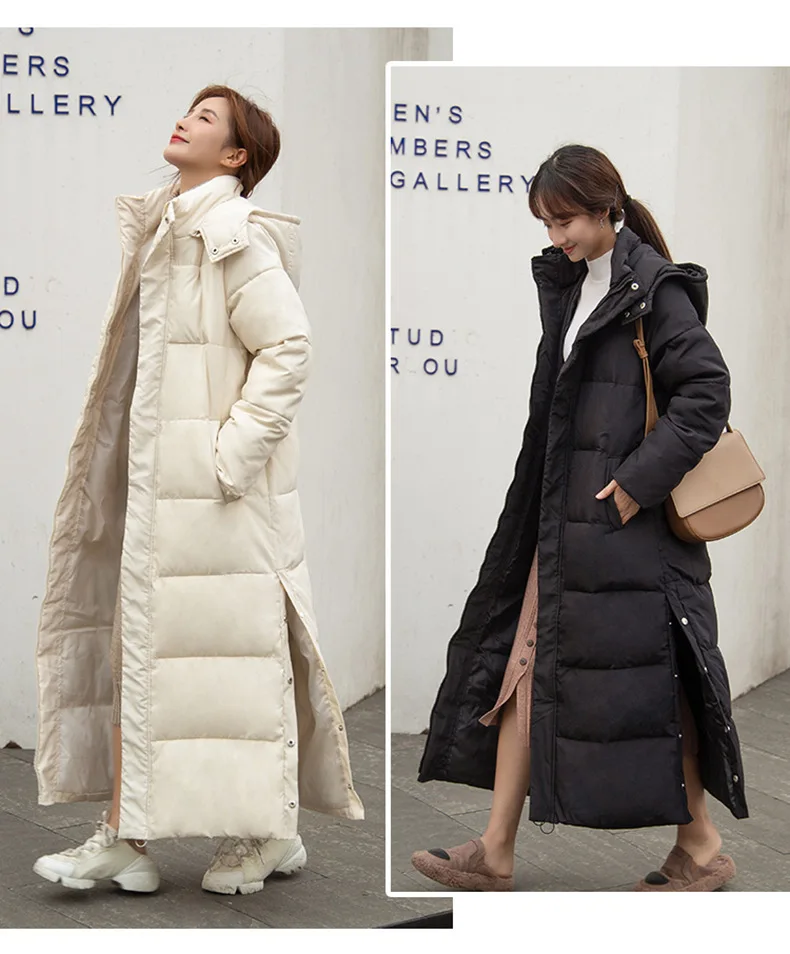 New Winter Women Cotton Coat Korean Loose Thicken Warm Lengthen Down Cotton Coat 2025 Women Hooded Long Parkas Plus Size Outwear
