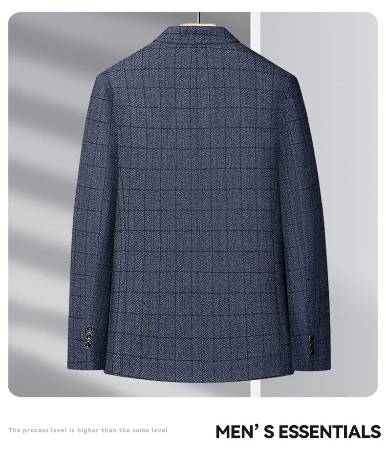 2025 Autumn Winter Woolen Suit Jacket for Men's Korean Slim Fit Casual Business Suit Jackets Social Office Blazers Men Clothing