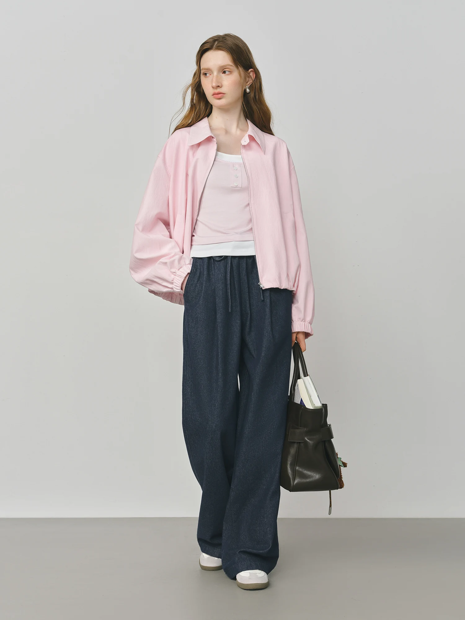 FSLE 2025 New French Barn-Style Raw Glamour Short Jacket Women's Spring Autumn New Arrival Loose Fit Oversize Workwear Coat